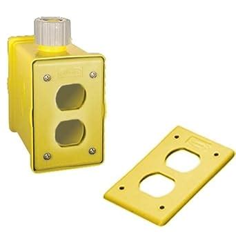 hubbell yellow outlet box